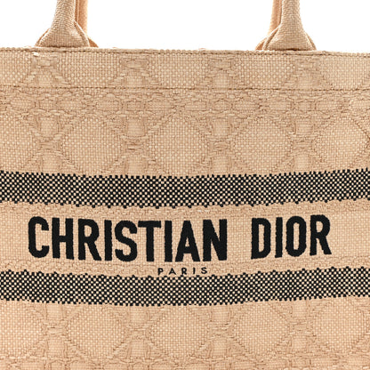 Christian Dior Raffia Cannage Medium Book Tote Natural 8 of 11