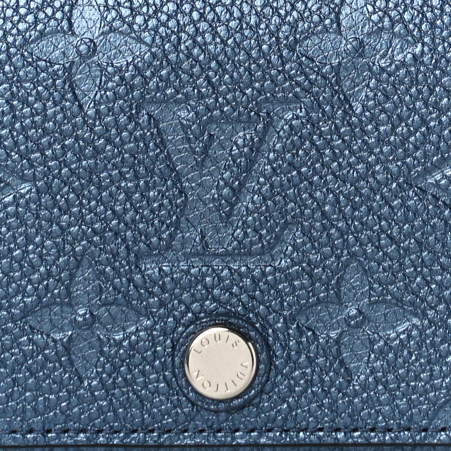 Metallic Monogram Business Card Holder Navy Nacre