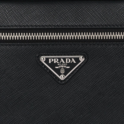 Prada Saffiano Zip Crossbody Bag Black 9 of 9