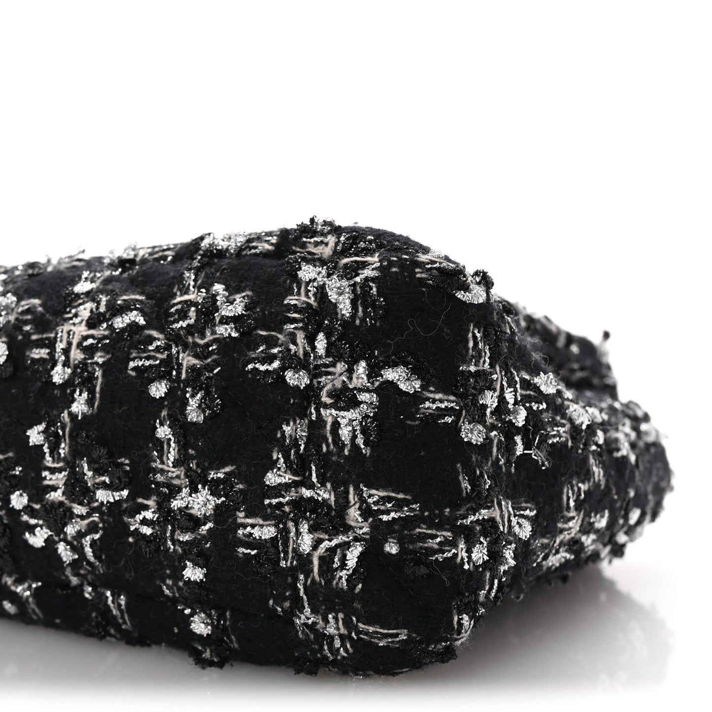 Tweed Quilted Large Chanel 19 Flap Black Silver Ecru