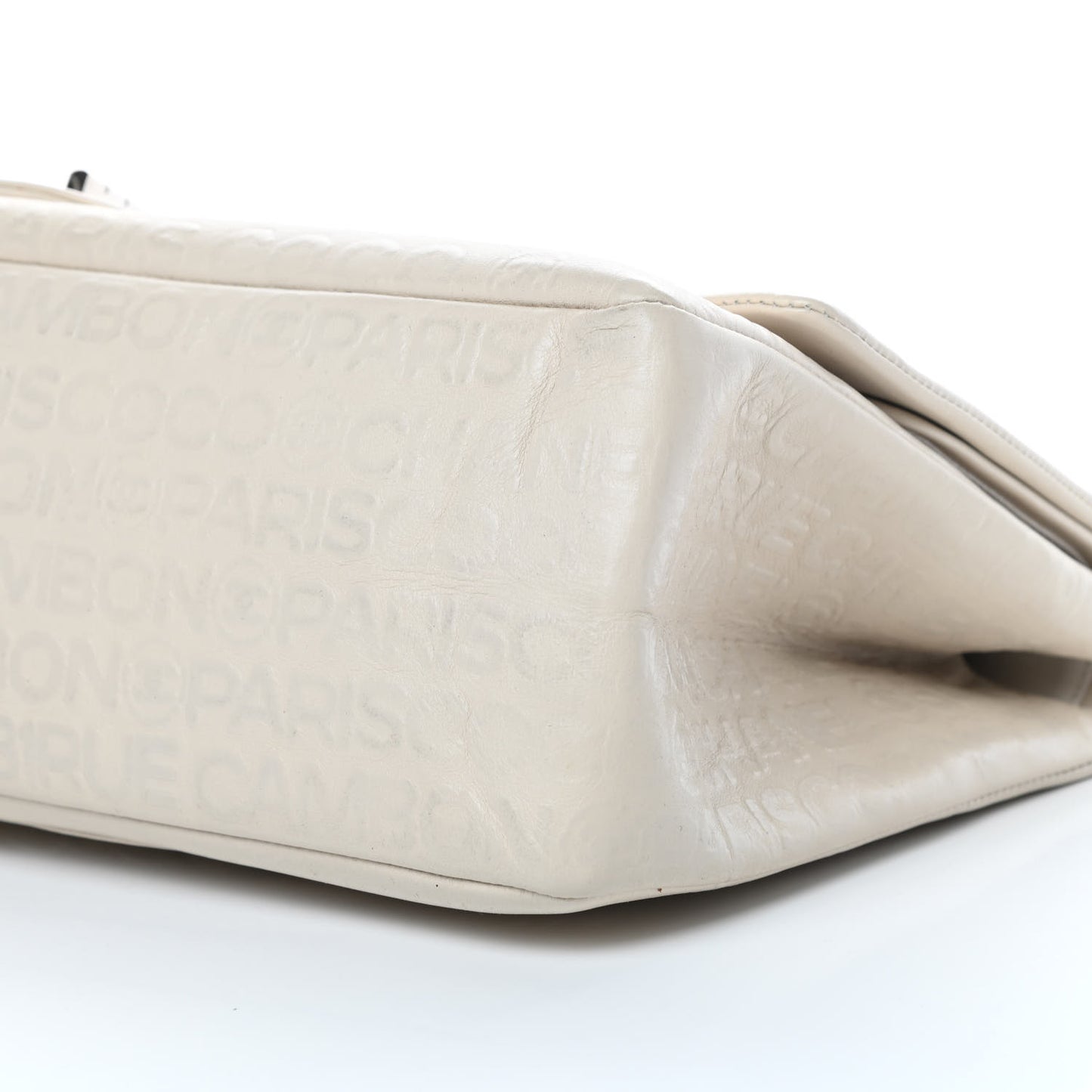 Calfskin Unlimited Jumbo Double Flap Off White