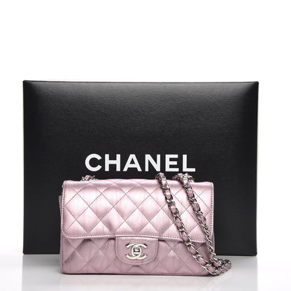 Chanel Metallic Calfskin Quilted Mini Rectangular Flap Pink 8 of 8