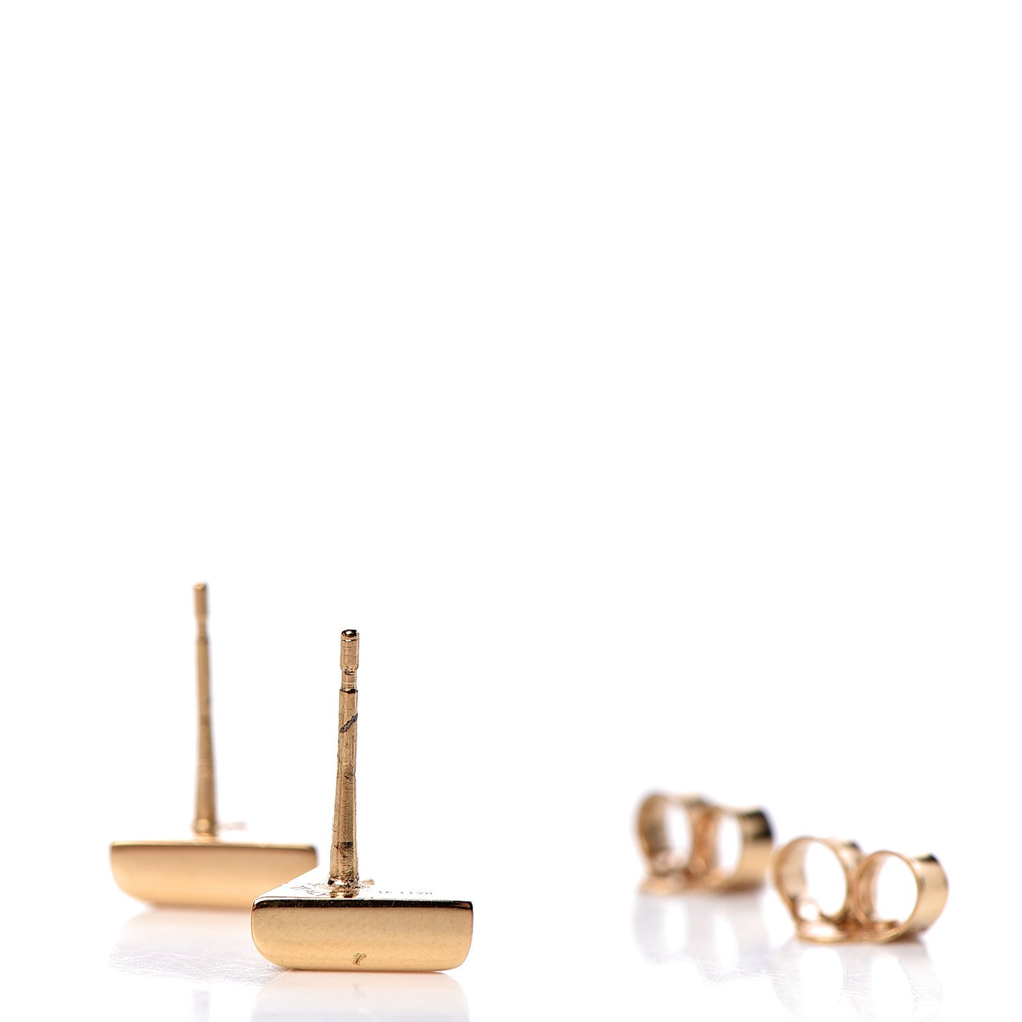 Brass Essential V Stud Earrings Gold