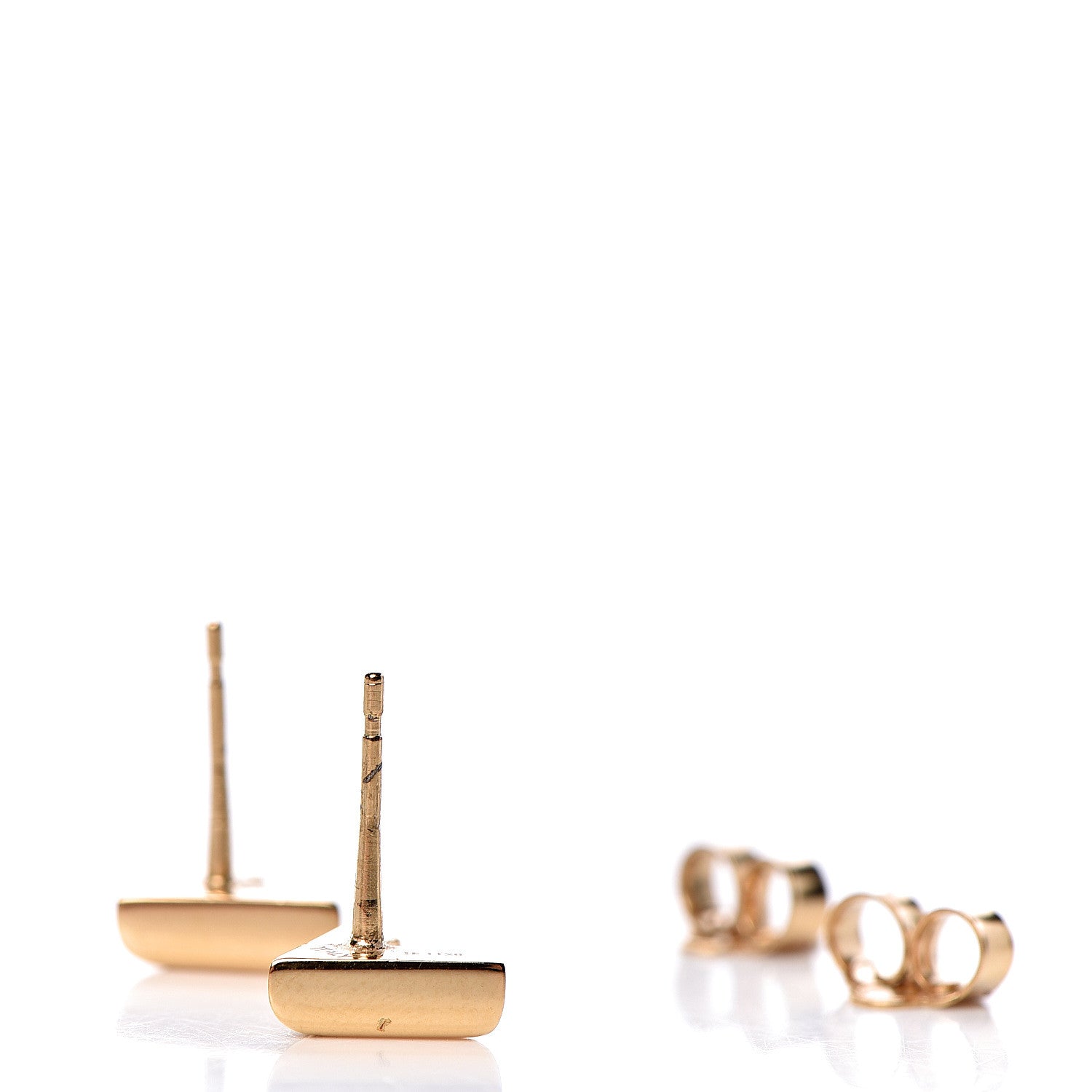 Louis Vuitton Brass Essential V Stud Earrings Gold 3 of 4