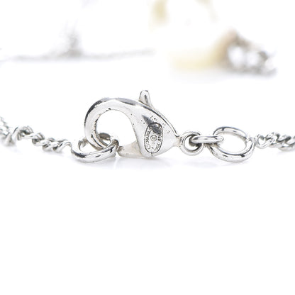 Chanel Baguette Crystal Pearl CC Lariat Necklace Silver 4 of 5