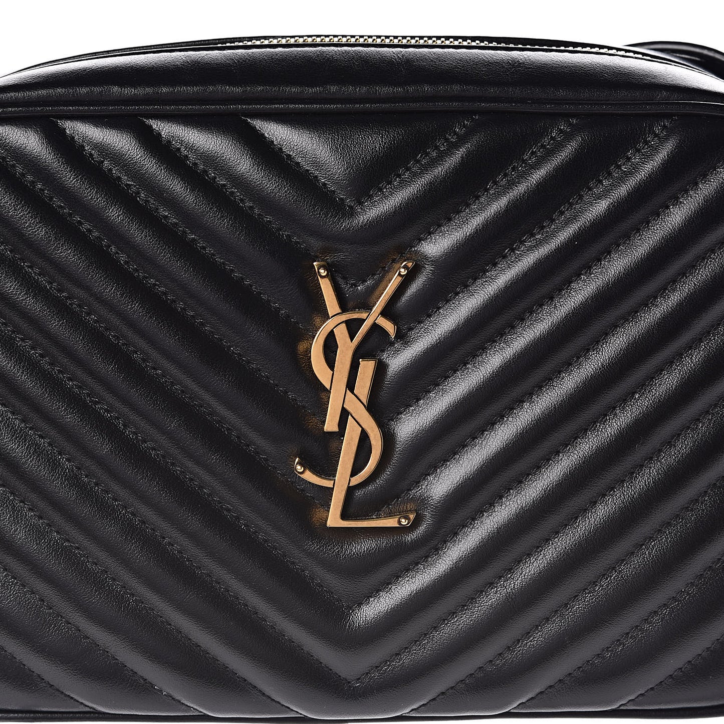 Calfskin Matelasse Monogram Lou Camera Bag Black