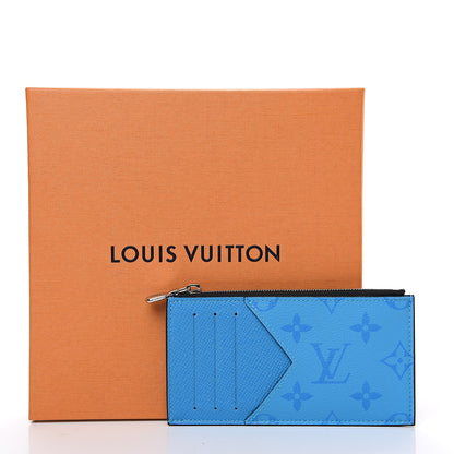 Louis Vuitton Taigarama Coin Card Holder Blue Lagoon 6 of 6
