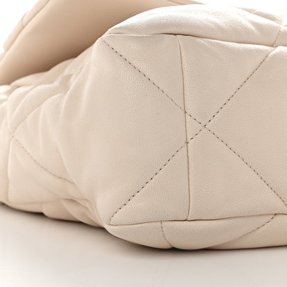 Chanel Goatskin Quilted Large Chanel 19 Flap Light Beige 9 of 10