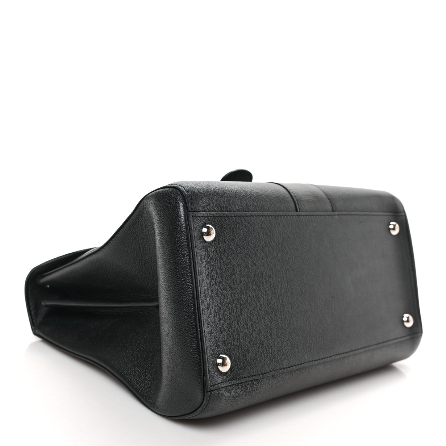 Grained Calfskin MM Brillant Satchel Black