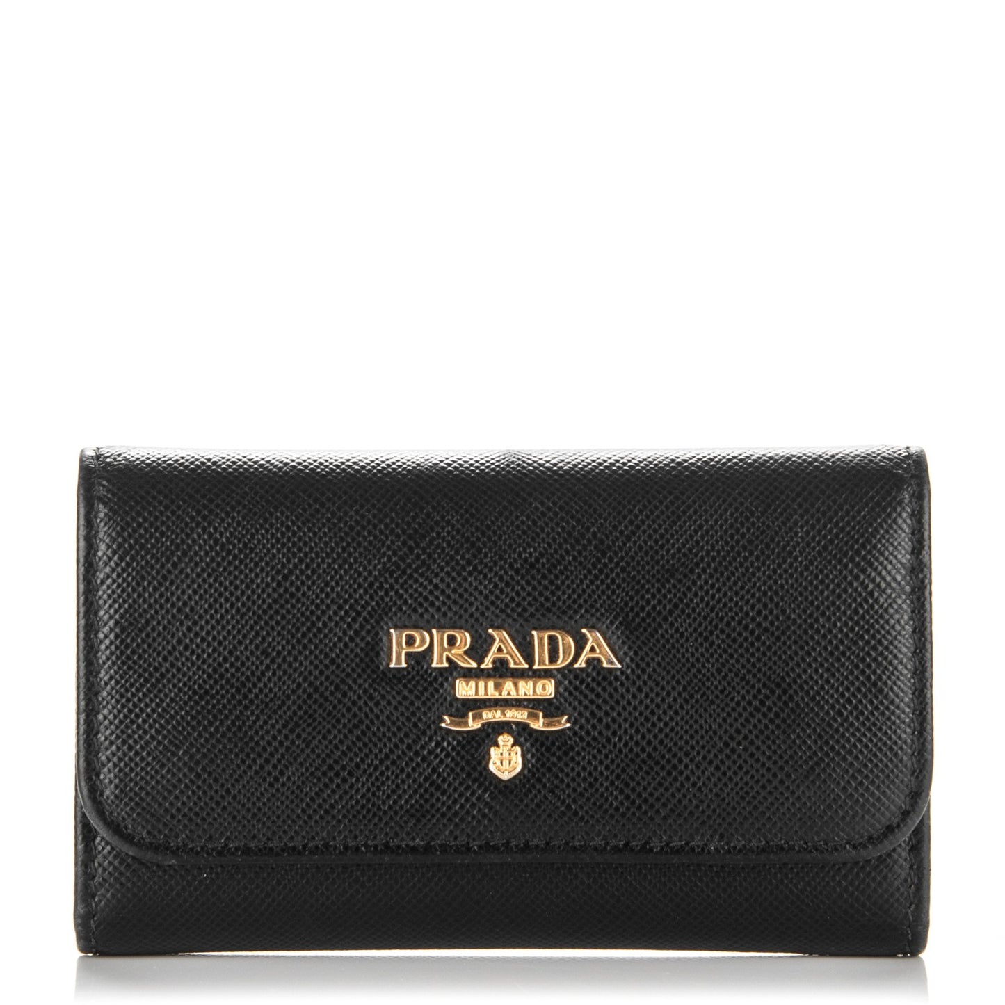 Saffiano Metal 6 Key Holder Nero Black