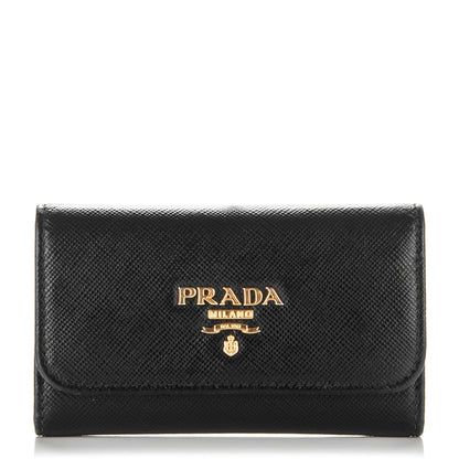 Prada Saffiano Metal 6 Key Holder Nero Black 1 of 7