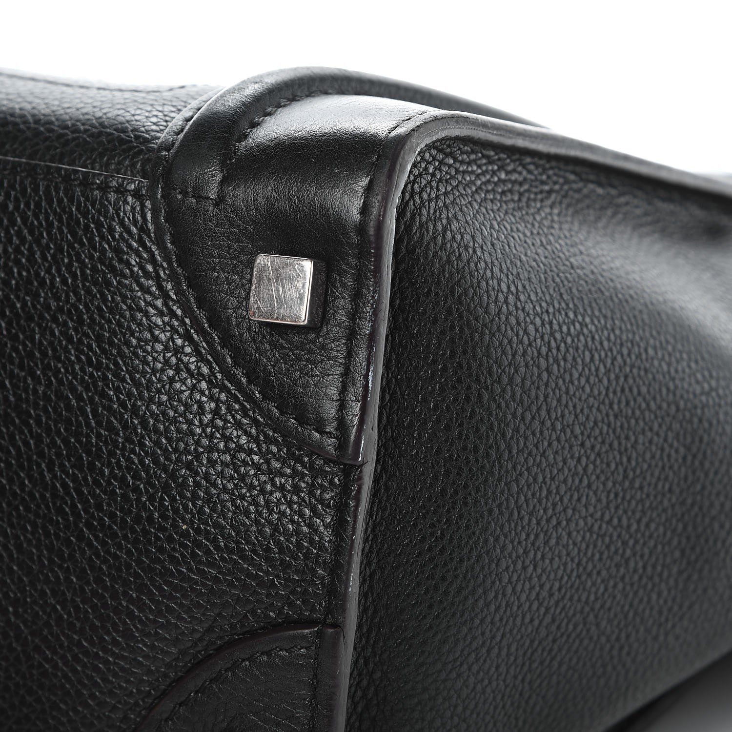 Celine Drummed Calfskin Micro Luggage Black 11 of 11