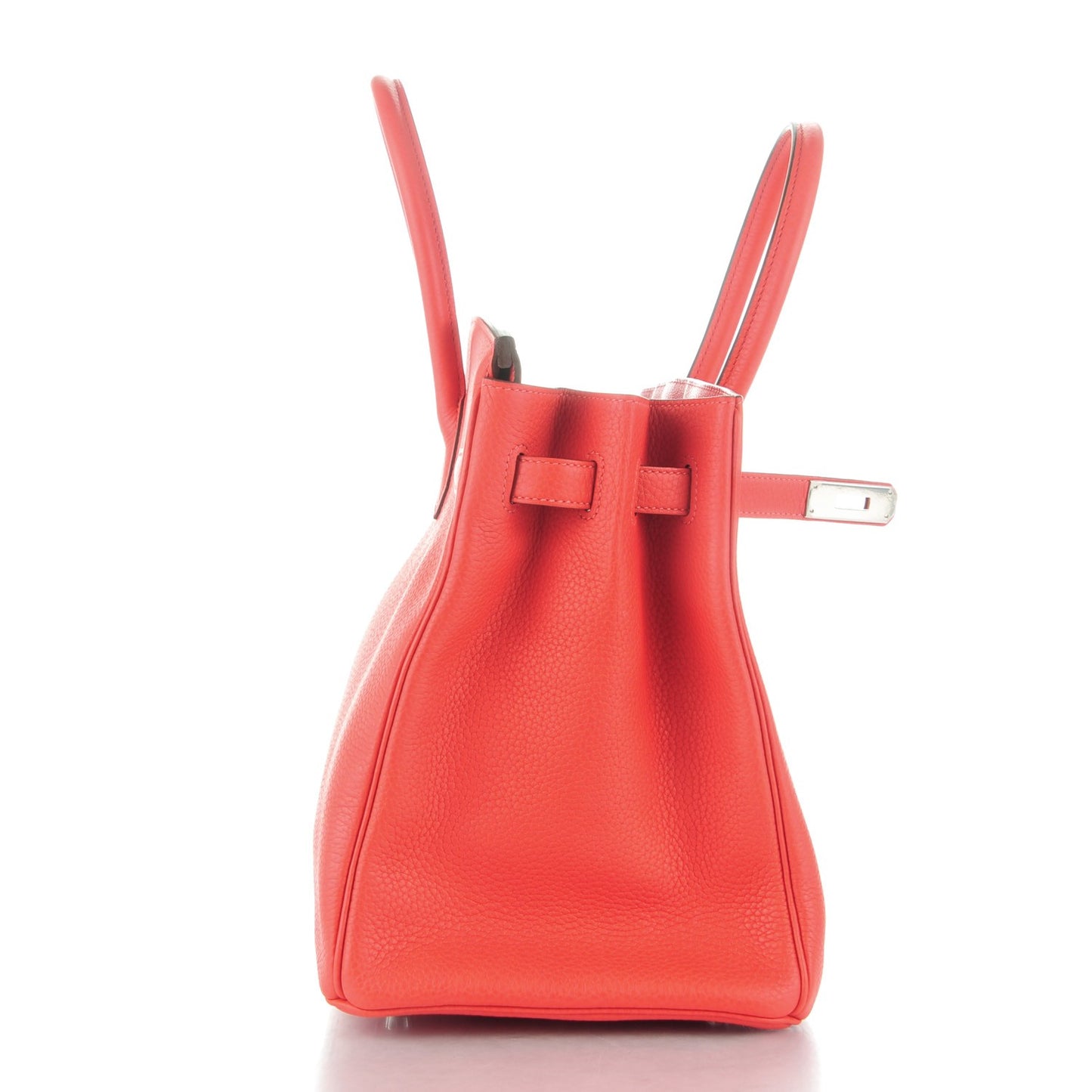 Taurillon Clemence Birkin 35 Rouge Pivoine