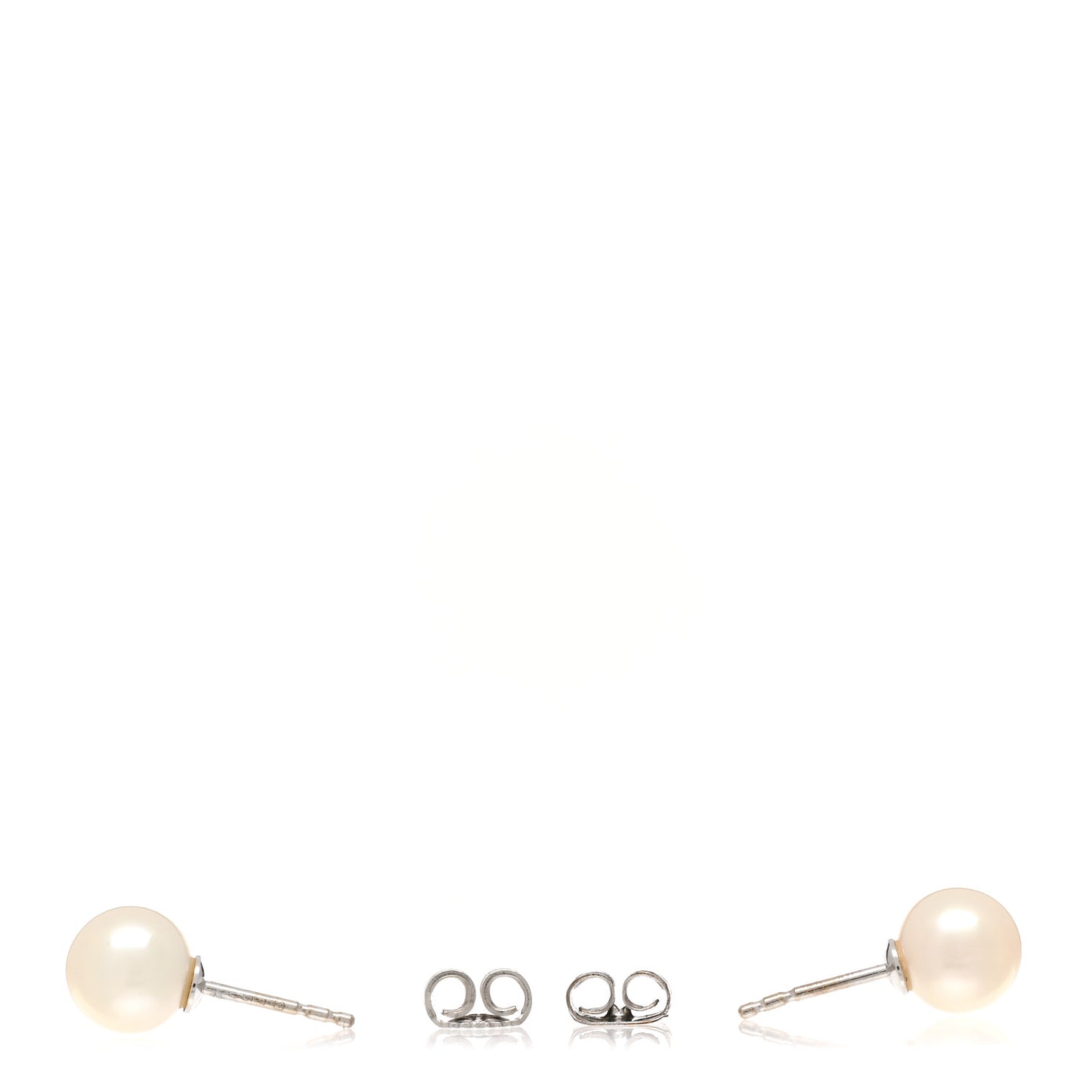 18K White Gold Akoya Pearl 7-7.5mm Stud Earrings