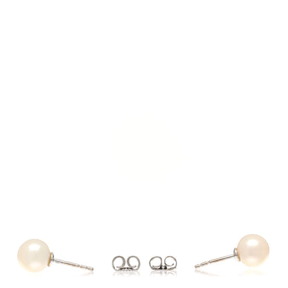 Mikimoto 18K White Gold Akoya Pearl 7-7.5mm Stud Earrings 3 of 5