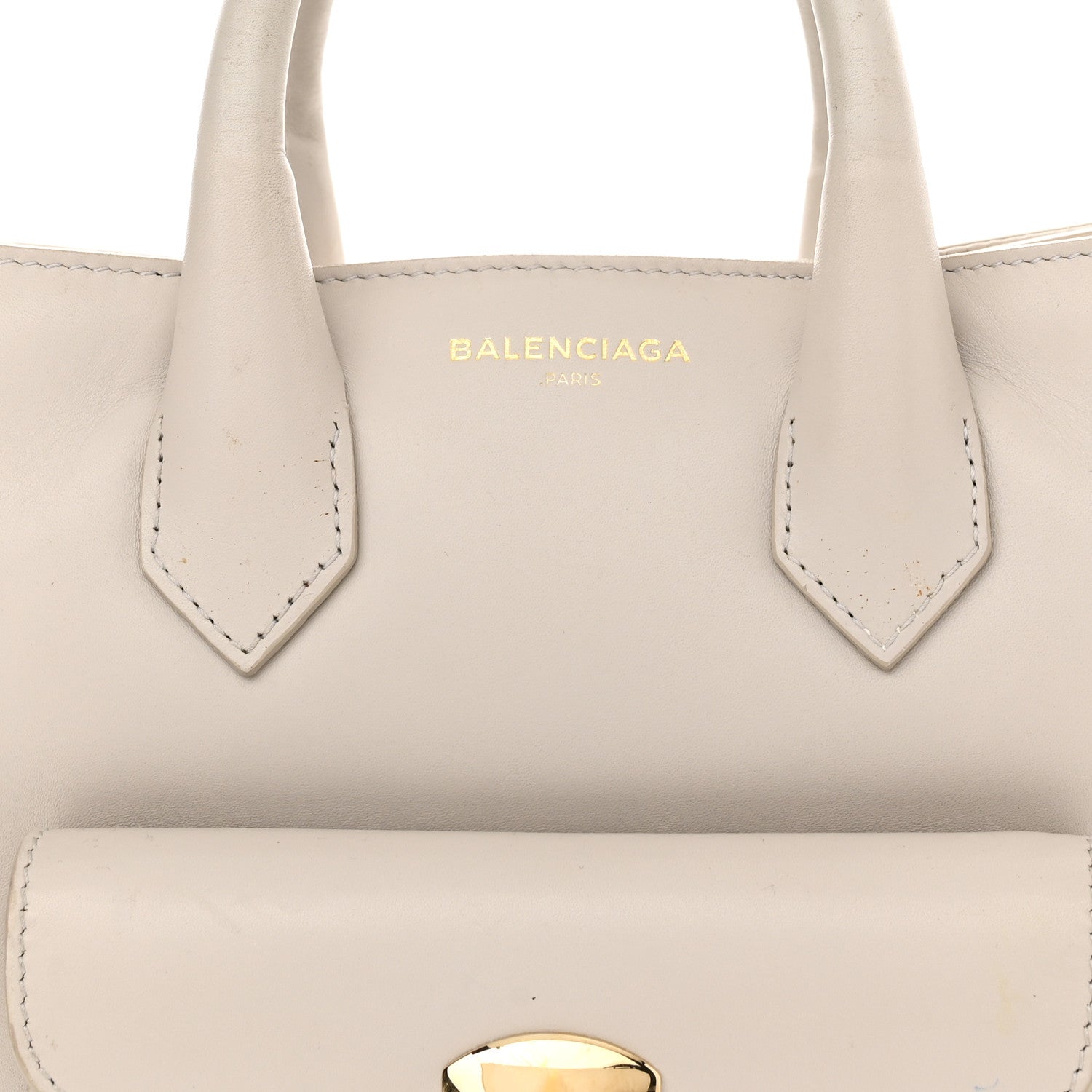 Balenciaga Calfskin Padlock Mini All Afternoon Tote Gris Glace 7 of 20