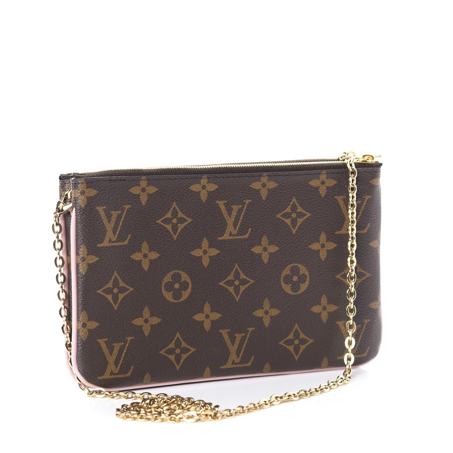 Louis Vuitton Monogram Blooming Flowers Double Zip Pochette 2 of 9