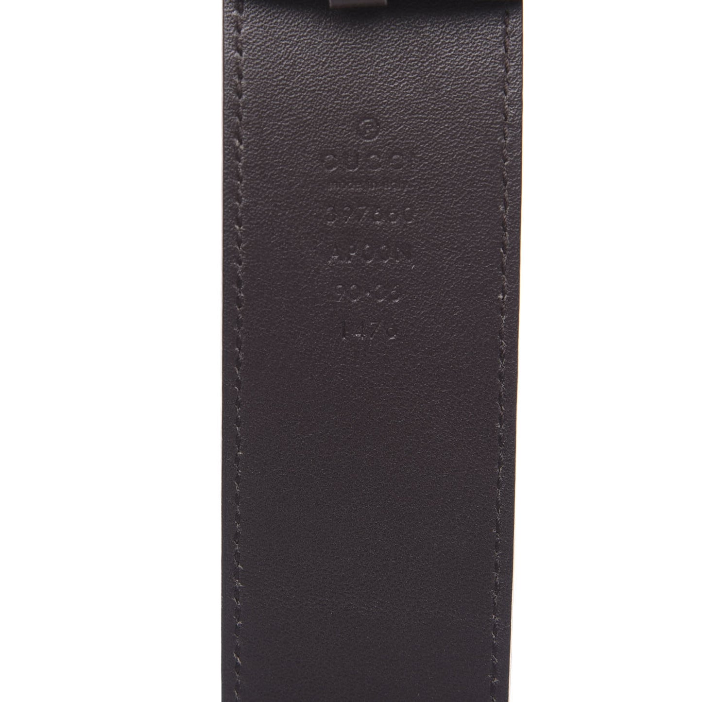 Moon Calfskin Nickel Double G 40mm Belt 90 36 Dark Cocoa