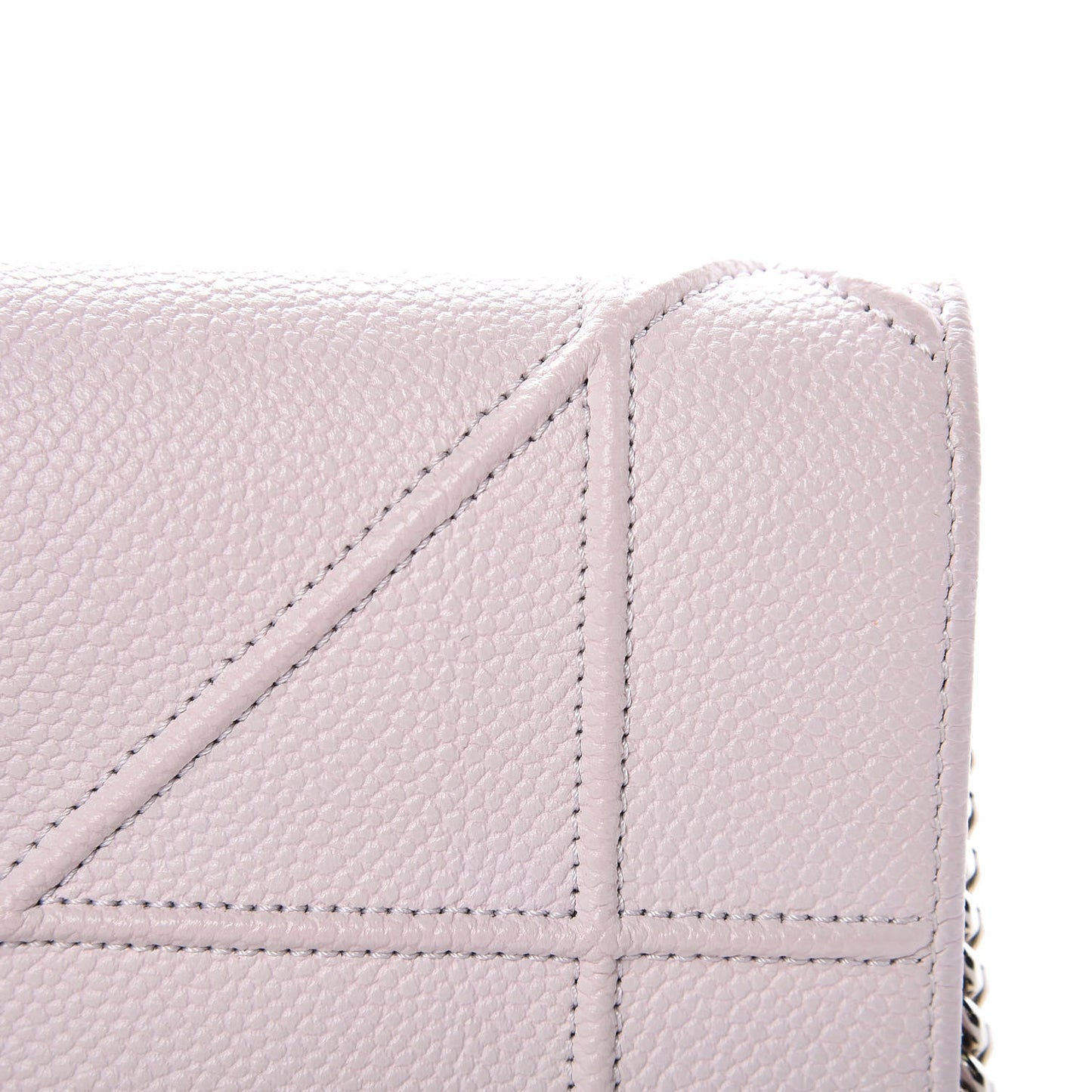 Grained Calfskin Diorama Croisiere Chain Wallet Pink