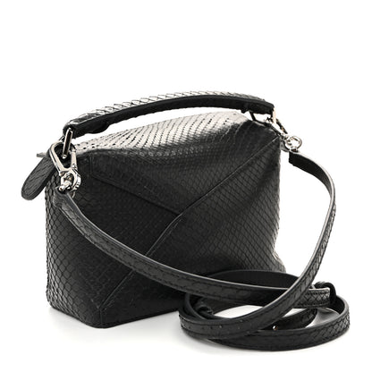 Loewe Snakeskin Mini Puzzle Bag Dark Grey 3 of 10