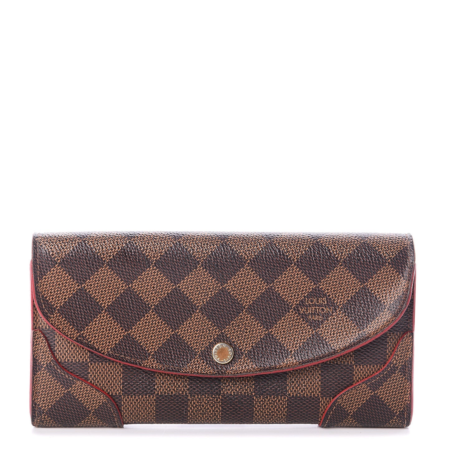 Damier Ebene Caissa Wallet Cherry