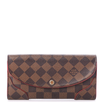 Louis Vuitton Damier Ebene Caissa Wallet Cherry 1 of 5