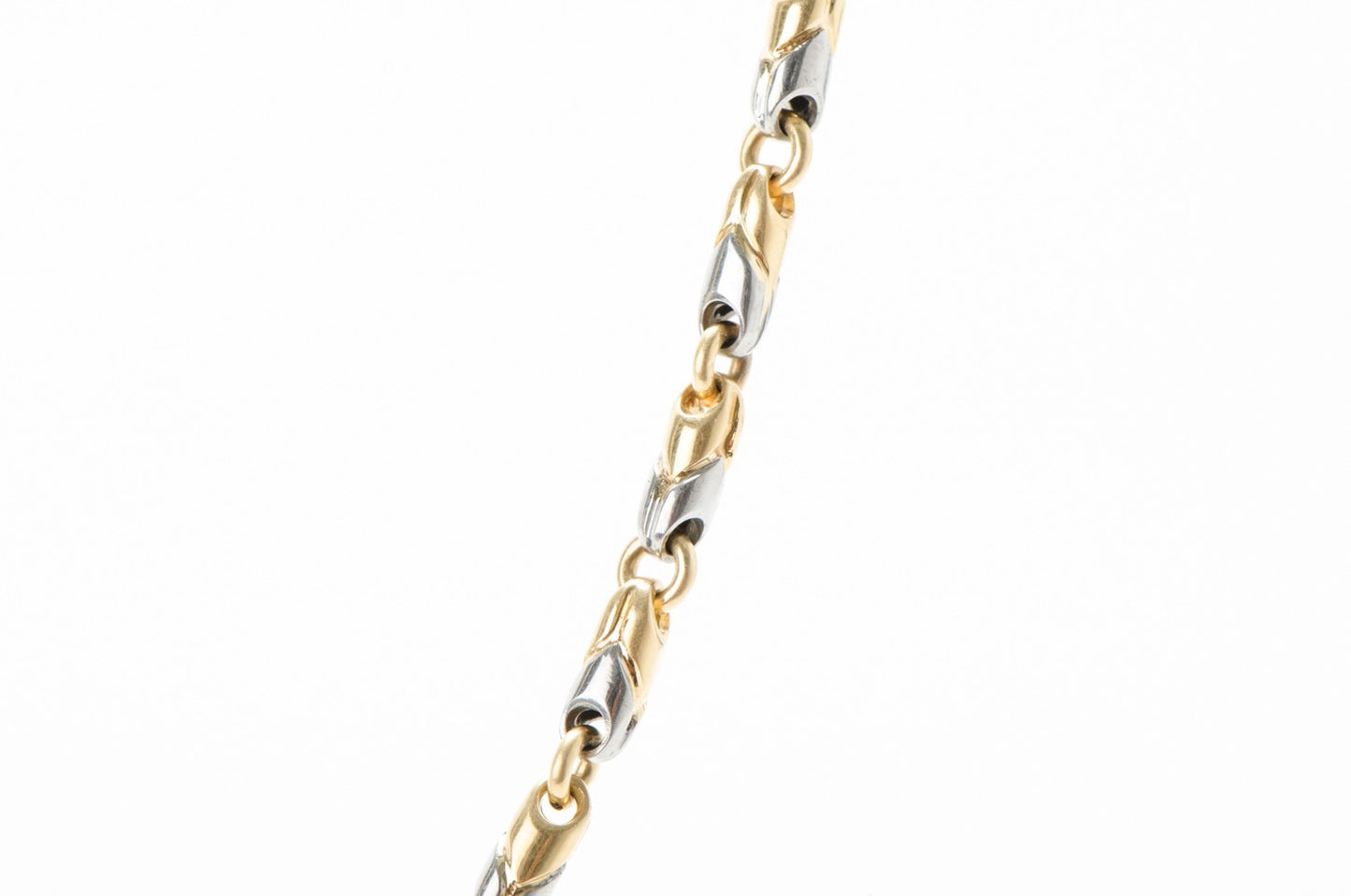 18K Yellow White Gold Passo Doppio Necklace