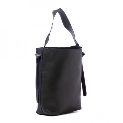 Celine Shiny Smooth Calfskin Small Twisted Cabas Navy Dark Green 2 of 7