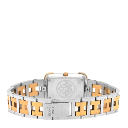 Hermes Stainless Steel 18mm Rectangle Croisiere Quartz Watch Gold 3 of 4
