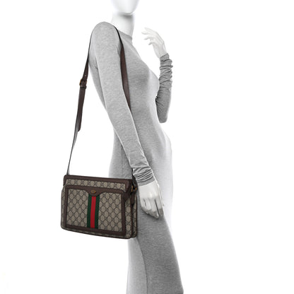 Gucci GG Supreme Monogram Web Medium Ophidia Shoulder Bag Beige New Acero 2 of 10