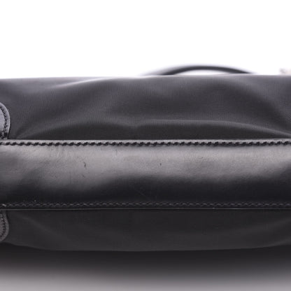 Prada Tessuto Nylon Calfskin Chain Shoulder Bag Black 8 of 11