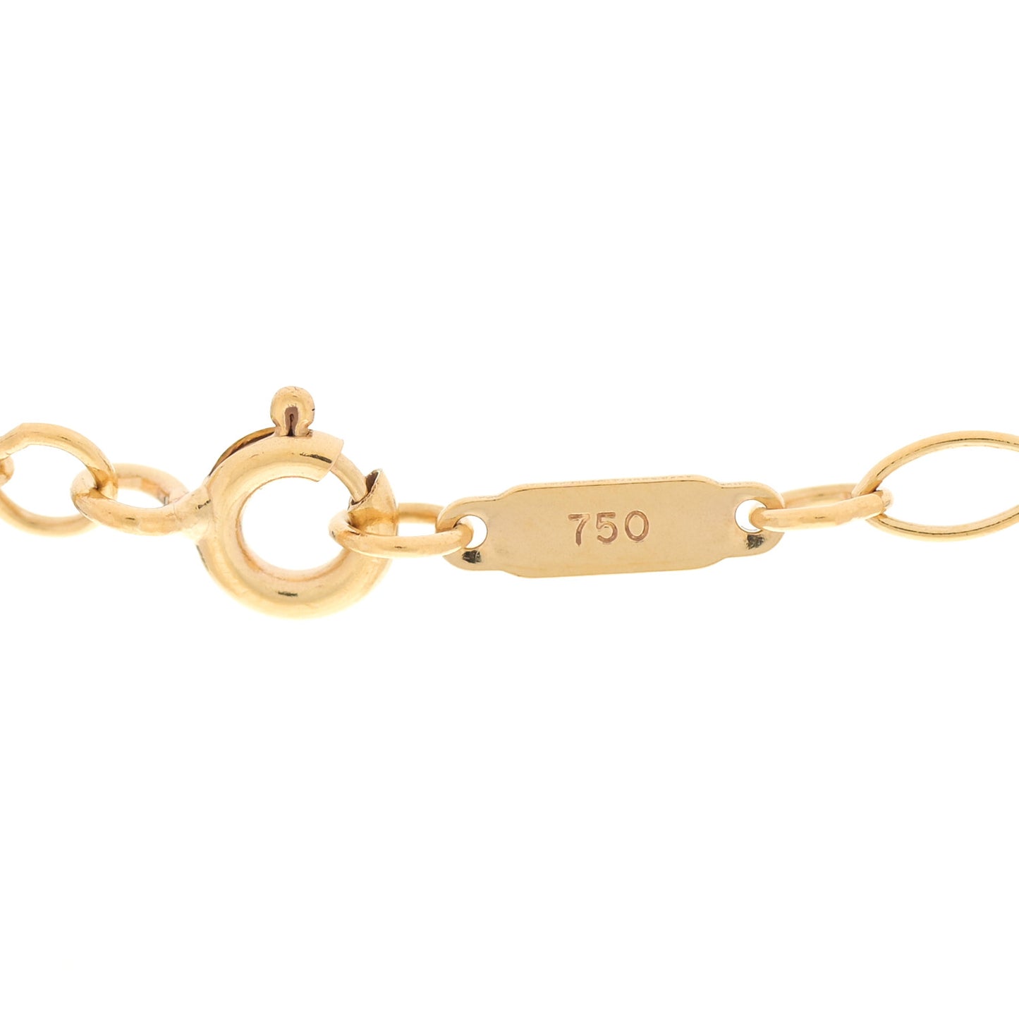 18K Yellow Gold Oval Link Chain Necklace 16"