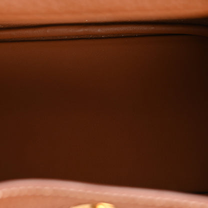 Hermes Taurillon Clemence Mini Lindy 20 Gold 5 of 12