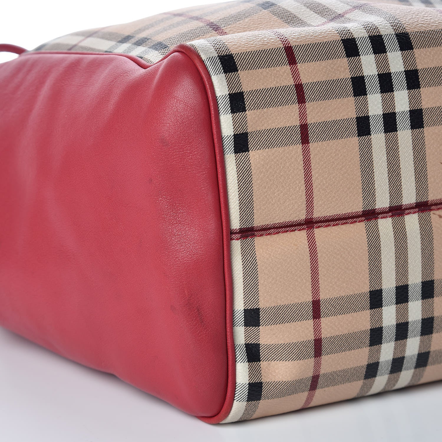 Burberry Haymarket Check Small Knots Canterbury Tote Pink 8 of 13