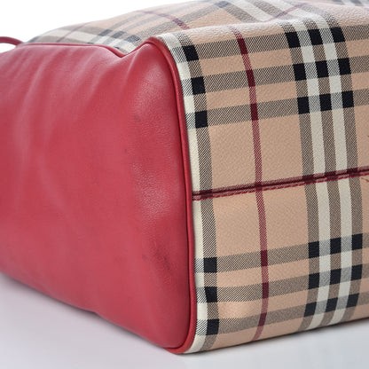 Burberry Haymarket Check Small Knots Canterbury Tote Pink 8 of 13