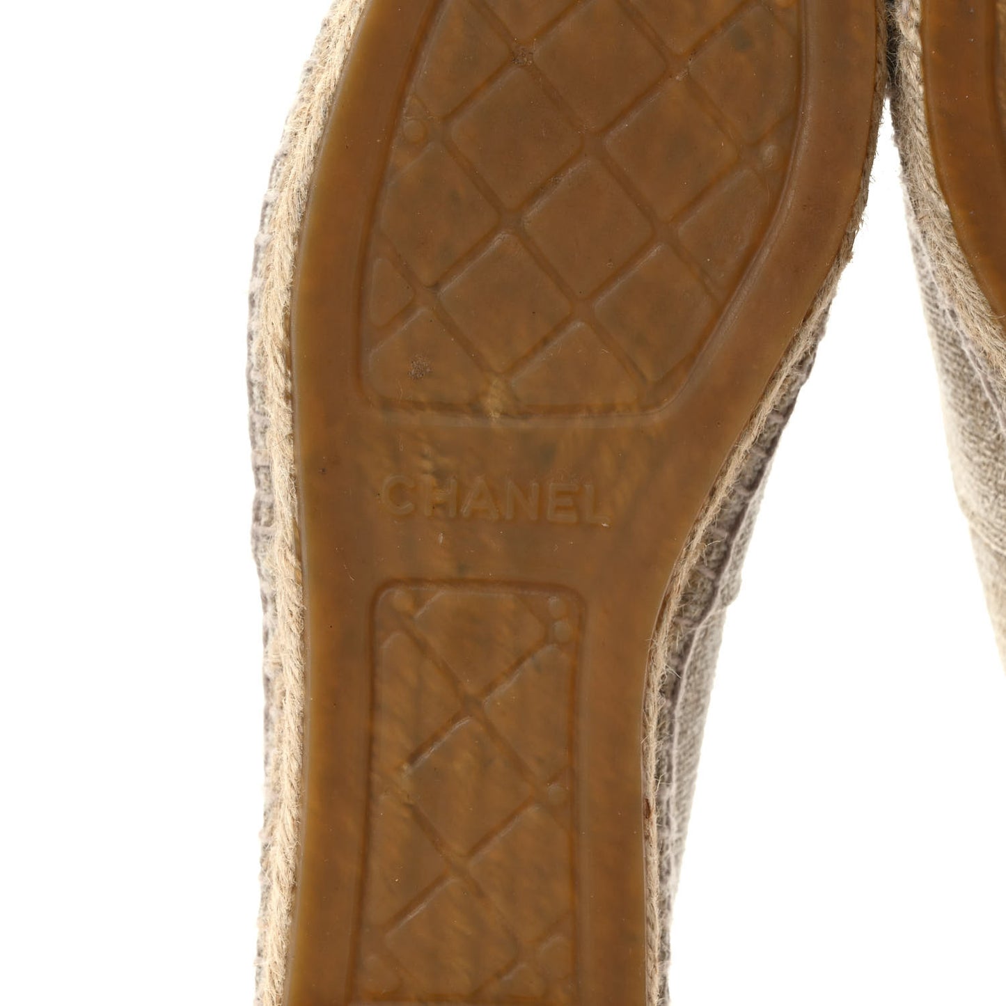 Toile Sequin CC Espadrilles 39 Beige Black
