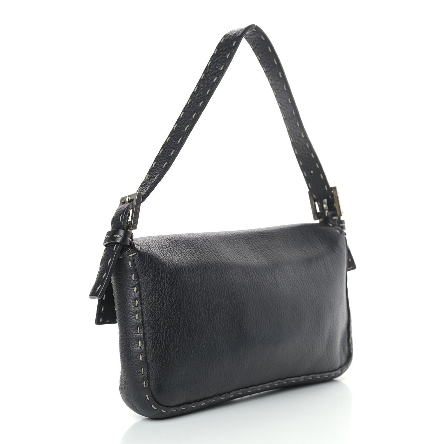 Calfskin Romano Selleria Baguette Black