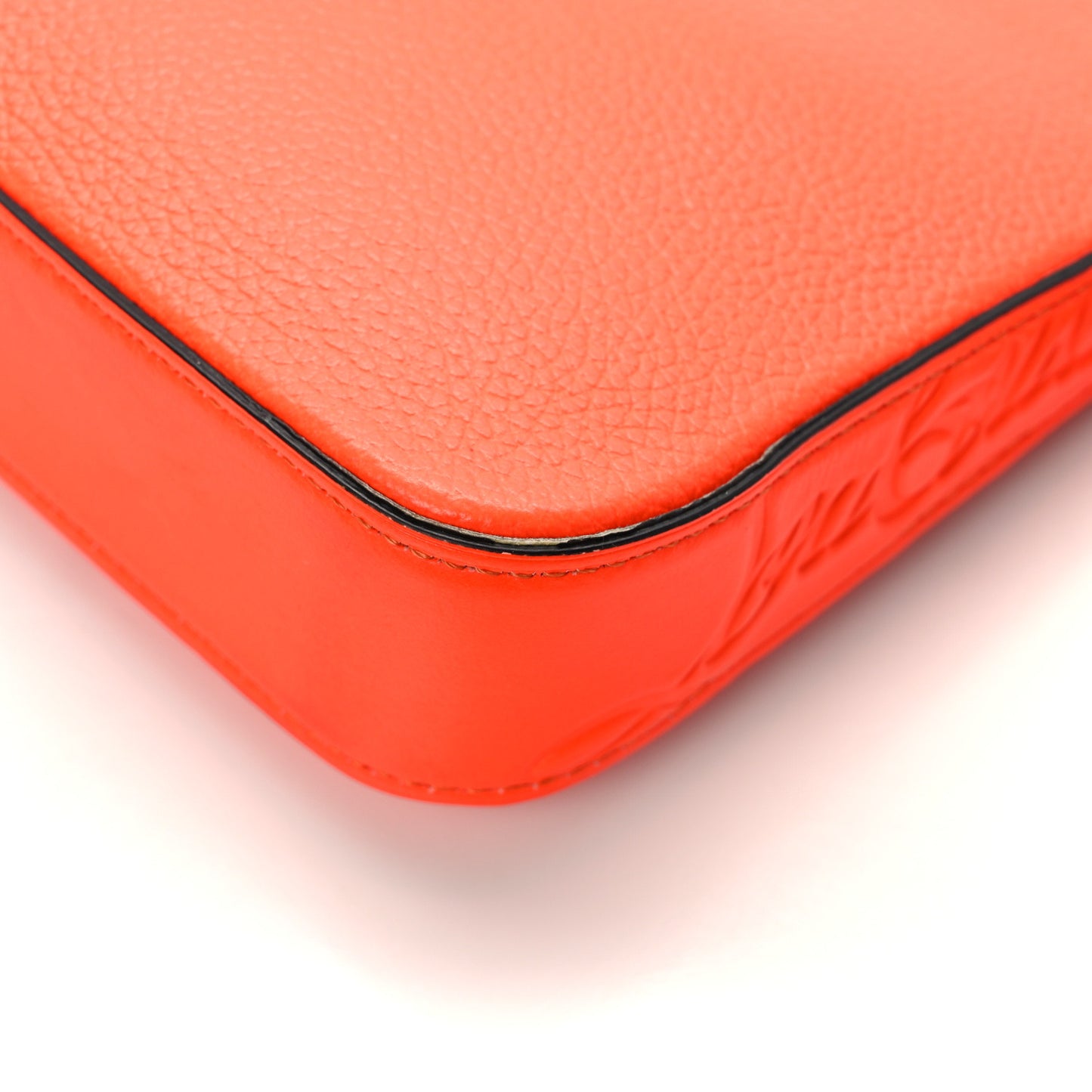 Calfskin Empire Loubila Chain Clutch Sunrise