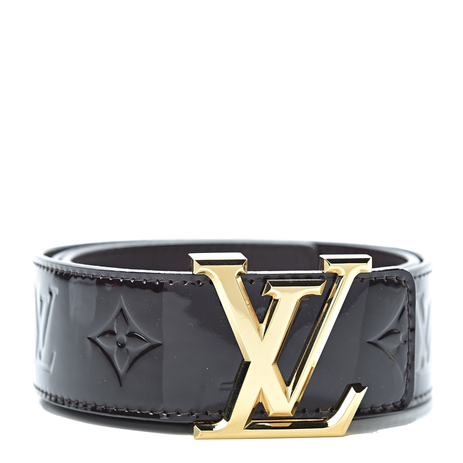 Louis Vuitton Vernis LV Facettes Belt 80 32 Amarante 1 of 7
