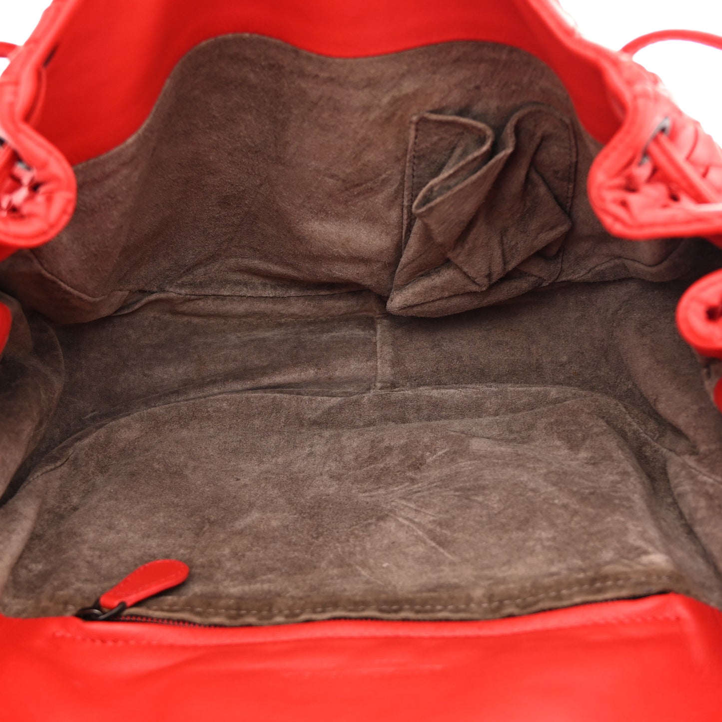 Nappa Intrecciato Messenger Bag Red