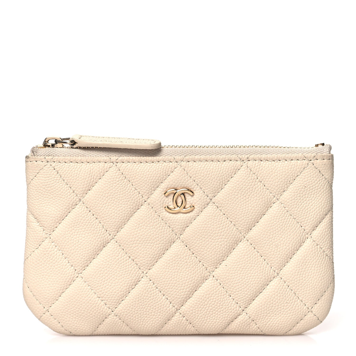 Chanel Caviar Quilted Small Cosmetic Case Light Beige 1 of 13
