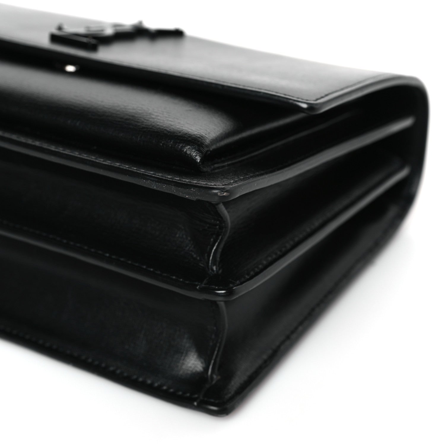 Saint Laurent Calfskin Medium Monogram Monochrome Sunset Black 8 of 8