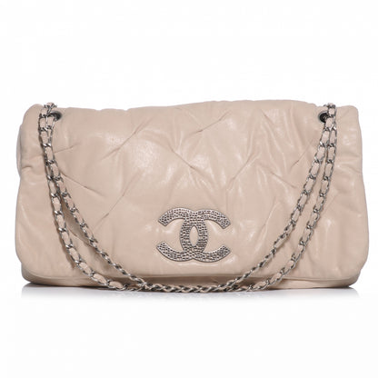 Chanel Iridescent Calfskin Large Glint Flap Beige Clair 1 of 7