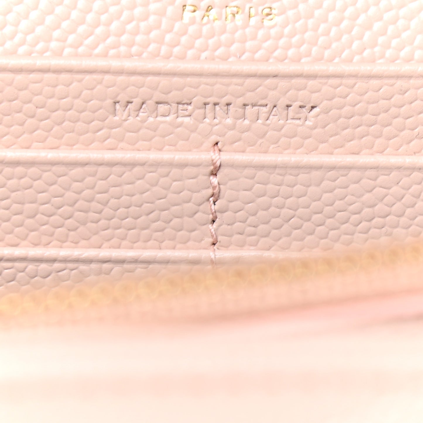 Grain De Poudre Matelasse Chevron Monogram Chain Wallet Pale Pink