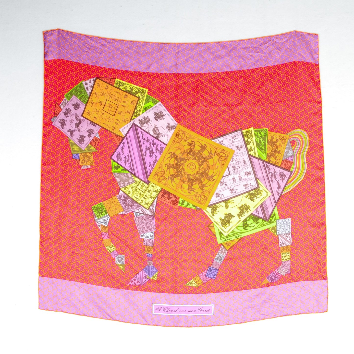 Silk A Cheval Sur Mon Carre Scarf 90