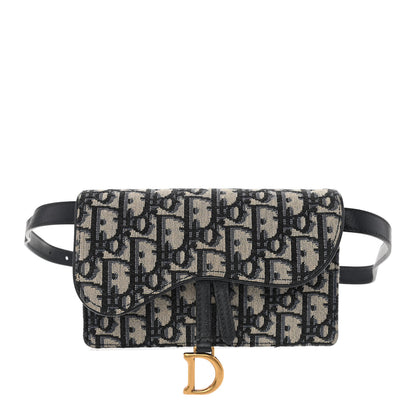 Christian Dior Oblique Saddle Belt Bag Blue 1 of 11