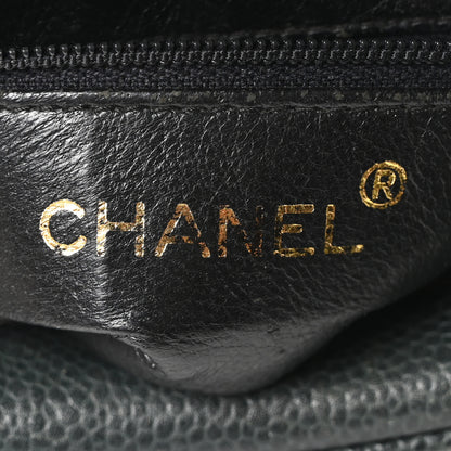 Chanel Caviar Chevron Quilted Tassel Camera Case Dark Green 6 of 10