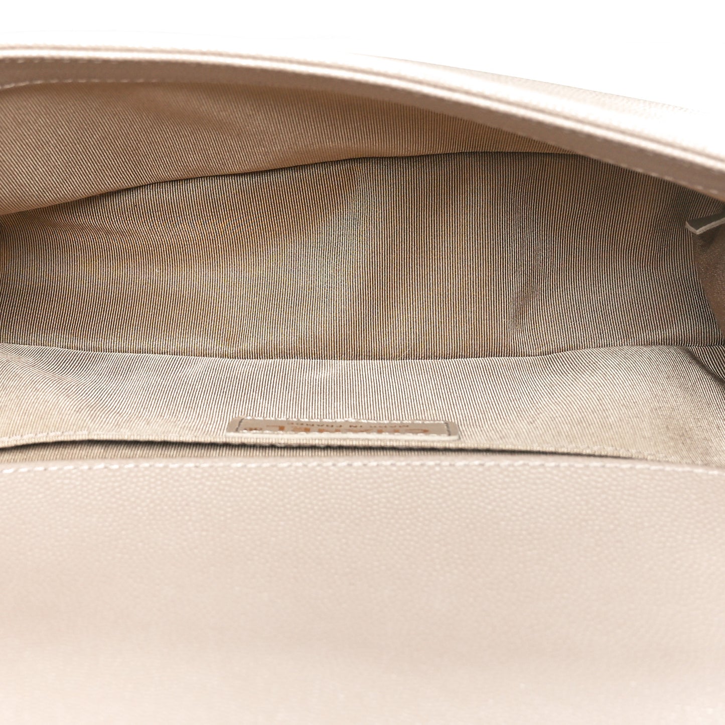 Caviar Quilted Medium Boy Flap Dark Beige