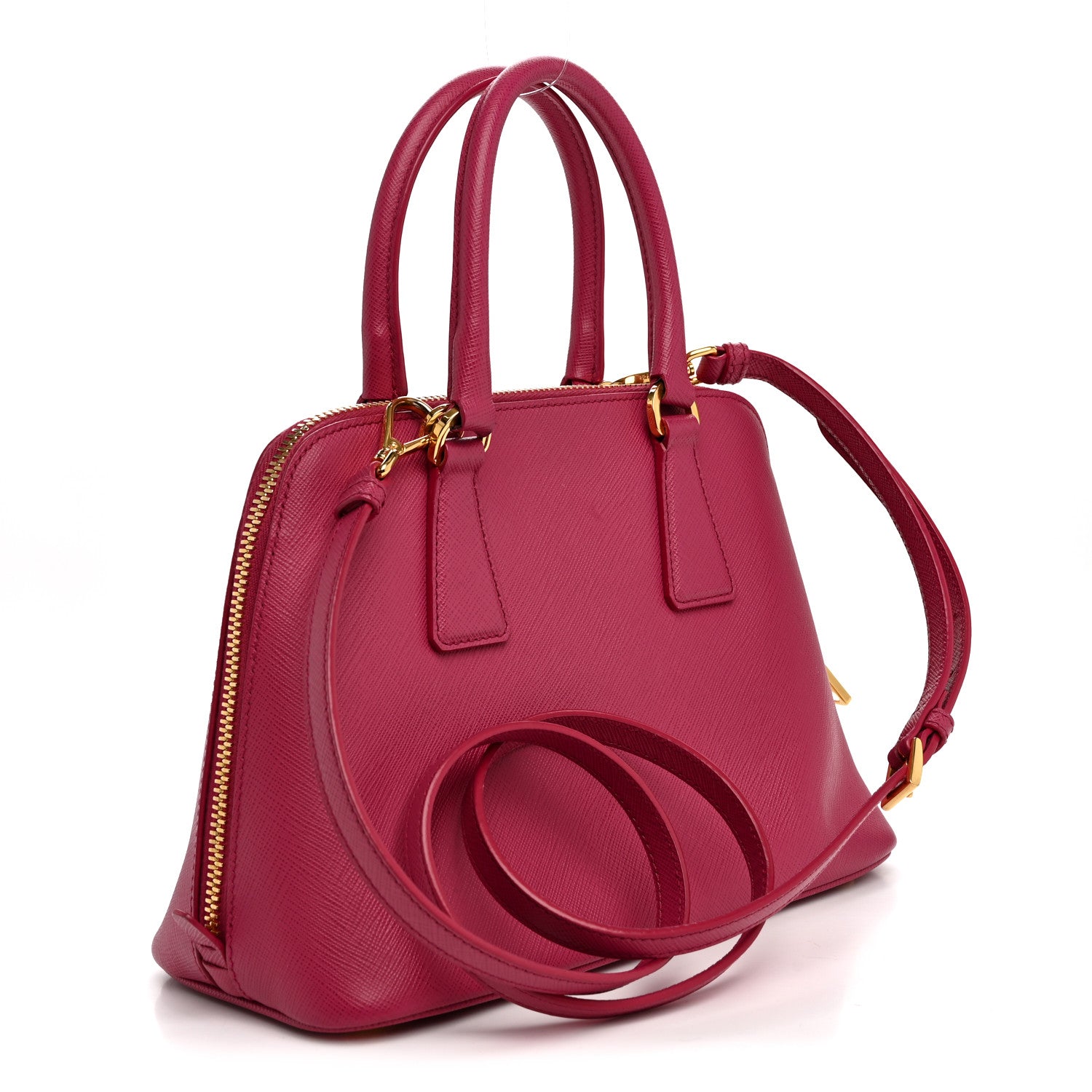 Prada Saffiano Lux Small Promenade Tote Peonia 3 of 10