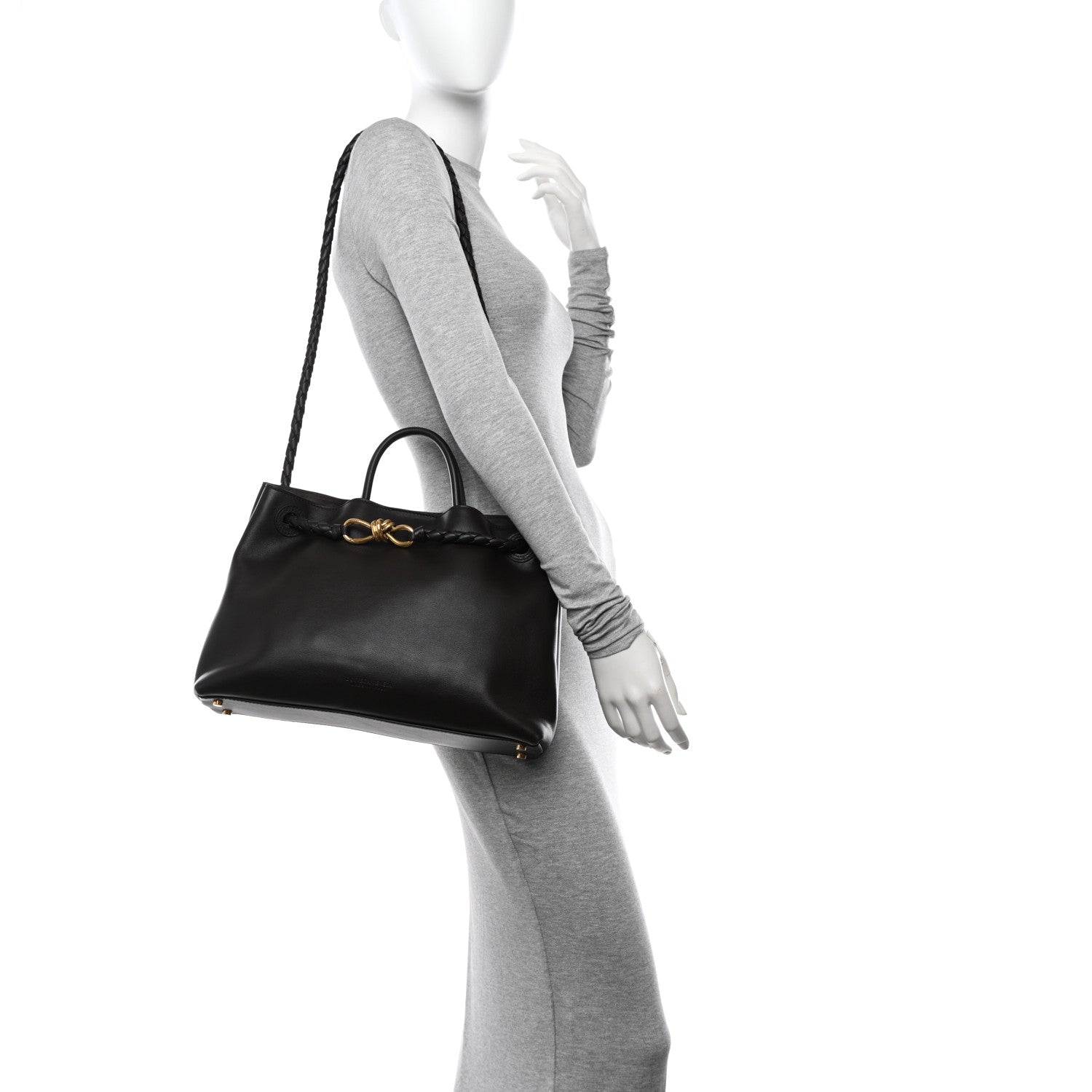 Bottega Veneta Silky Calfskin Medium Andiamo Shoulder Bag Fondant 2 of 10